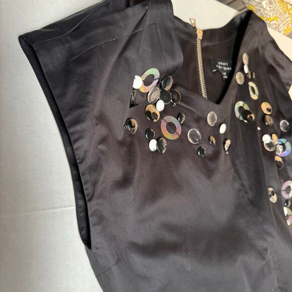 Robert Rodriguez LBD Holidy Party Embellished Dress Women Size 4 Black Silver - Picture 8 of 16